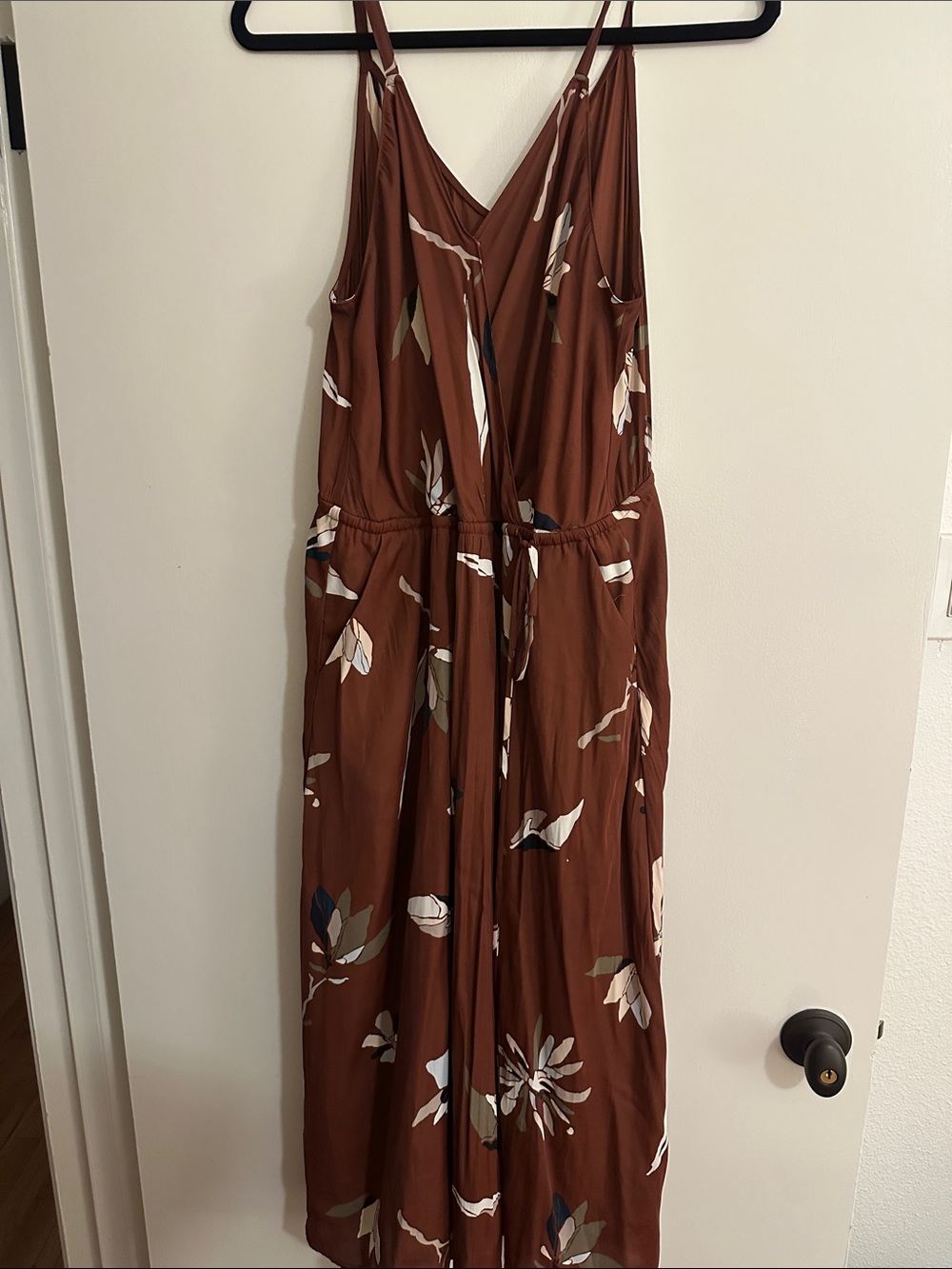 Mossimo Rust Brown Floral Wrap dress